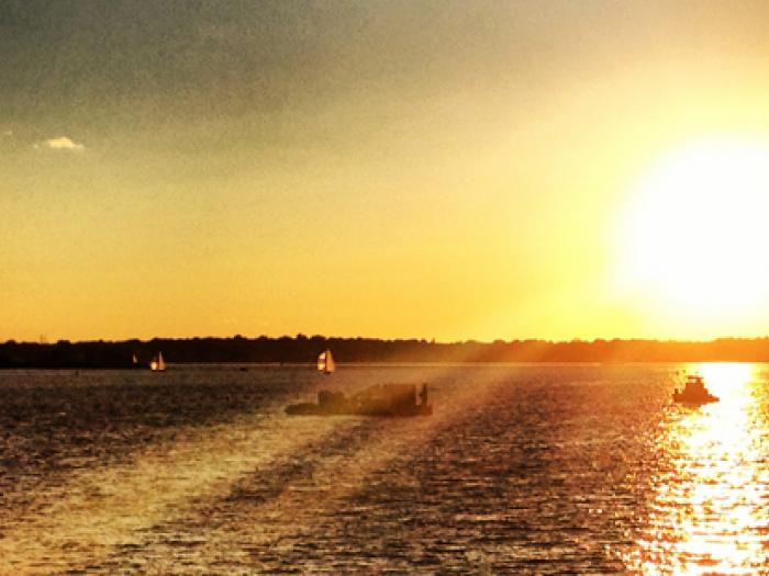 rhode island, Narragansett bay, sunset