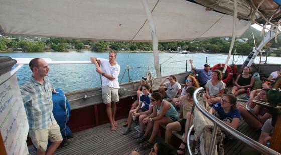 Orientation aboard the Corwith Cramer.