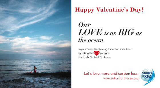 Valentine's Day e-card, love, big, ocean