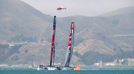 helicopter at the America's Cup