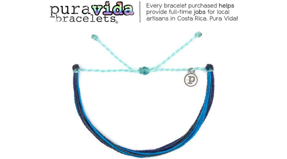 Pura Vida Bracelet, Charity Line, Sailors for the Sea