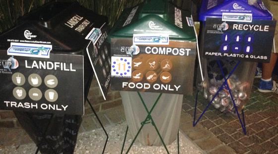 compost, trash, recycle