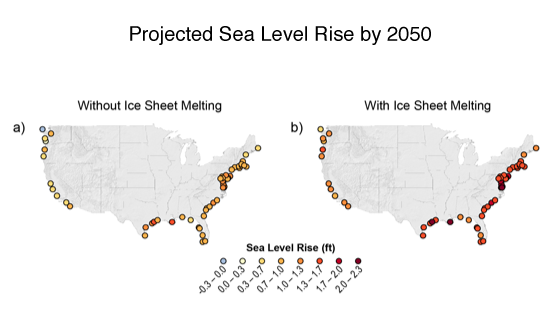 projected sea level rise 
